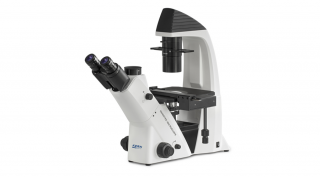 KERN OCM 161 inverz fázis kontrasztos biológiai mikroszkóp 100x/200x/400x nagyítás, végtelen optikai egység, állítható asztal, állítható fényerejű 30 W-os Philips halogén felső megvilágítás, trinokuláris