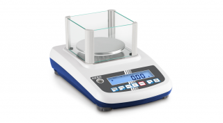 KERN PFB 1200-2-2023a (1200g/0,01g) digitális precíziós mérleg ellenőrző méréssel, sok funkcióval, Iot Ready, RS232, opcionális akkumulátor