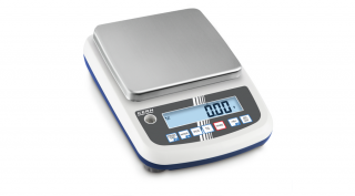 KERN PFB 6000-2 (6000g/0,01g) digitális precíziós mérleg ellenőrző méréssel, sok funkcióval, IoT Ready, RS232, opcionális akkumulátor