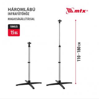 Állítható tartóállvány kvarc teraszmelegítóhöz 110- 180cm. IQH-2000