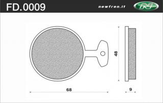 NEWFREN Fékbetét FD.0009BT