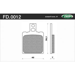 NEWFREN fékbetét FD.0012BT (organikus)