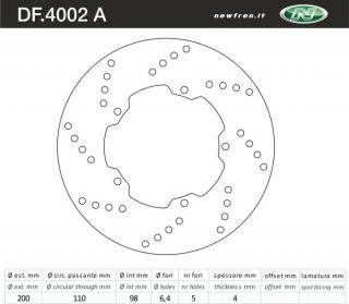 NEWFREN Féktárcsa DF.4002A