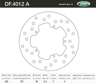 NEWFREN Féktárcsa DF.4012A