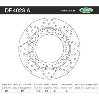 NEWFREN Féktárcsa DF.4023A