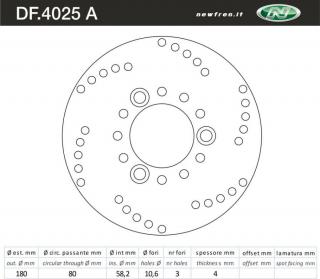 NEWFREN Féktárcsa DF.4025A