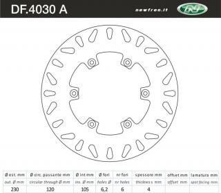 NEWFREN Féktárcsa DF.4030A