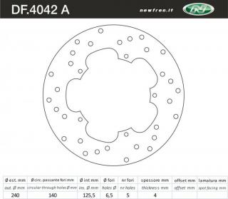 NEWFREN Féktárcsa DF.4042A