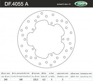 NEWFREN Féktárcsa DF.4055A