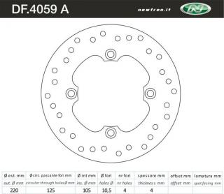 NEWFREN Féktárcsa DF.4059A