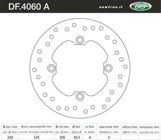 NEWFREN Féktárcsa DF.4060A