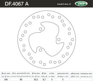 NEWFREN Féktárcsa DF.4067A
