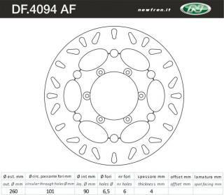 NEWFREN Féktárcsa DF.4094AF