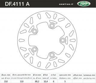 NEWFREN Féktárcsa DF.4111A