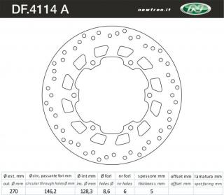 NEWFREN Féktárcsa DF.4114A