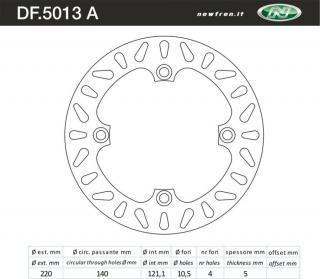 NEWFREN Féktárcsa DF.5013A