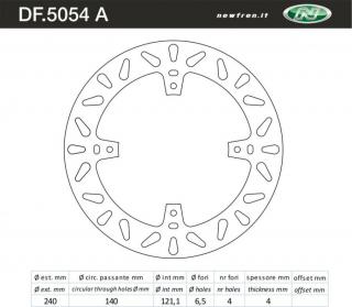 NEWFREN Féktárcsa DF.5054A