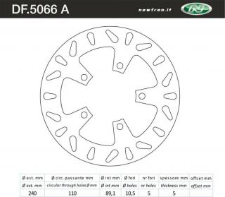 NEWFREN Féktárcsa DF.5066A