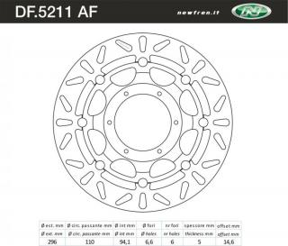 NEWFREN Féktárcsa DF.5211AF