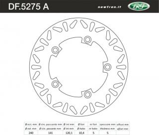 NEWFREN Féktárcsa DF.5275A