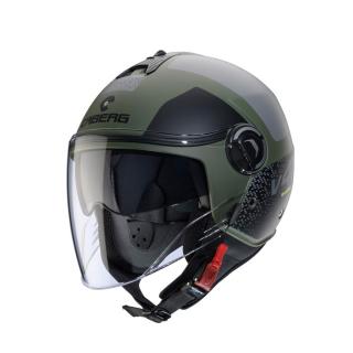 Nyitott bukósisak, CABERG Riviera V4 X ALPHA, matt military zöld/fekete/szürke