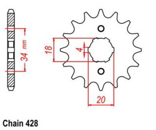 SUNSTAR Első Lánckerék LKS 207-14