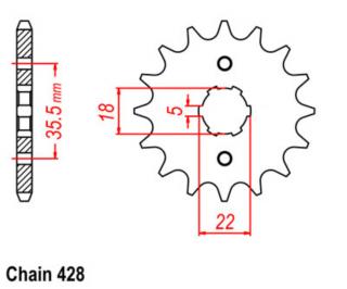 SUNSTAR Első Lánckerék LKS 213-14