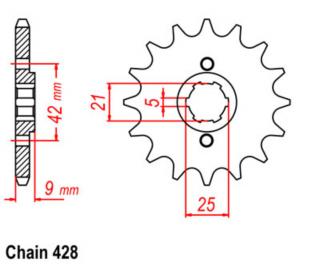 SUNSTAR Első Lánckerék LKS 218-19