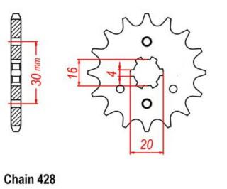 SUNSTAR Első Lánckerék LKS 228-14