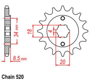 SUNSTAR Első Lánckerék LKS 307-13