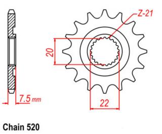 SUNSTAR Első Lánckerék LKS 312-13