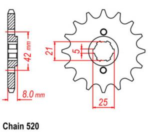 SUNSTAR Első Lánckerék LKS 316-14