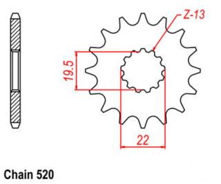 SUNSTAR Első Lánckerék LKS 331-13