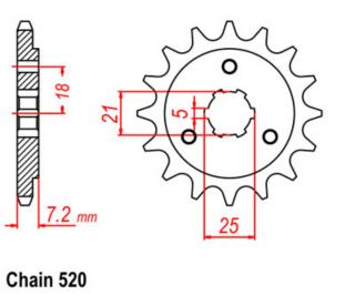 SUNSTAR Első Lánckerék LKS 335-16