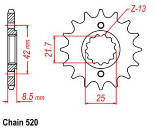 SUNSTAR Első Lánckerék LKS 341-15