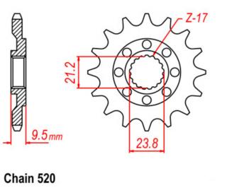 SUNSTAR Első Lánckerék LKS 347-14