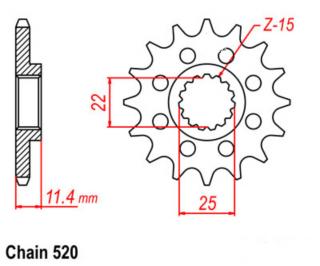 SUNSTAR Első Lánckerék LKS 360-16