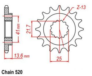 SUNSTAR Első Lánckerék LKS 397-15