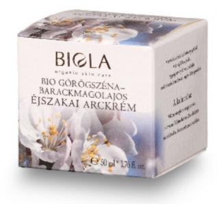 Biola Bio görögszéna-barackmagolajos éjszakai arckrém (50 ml)