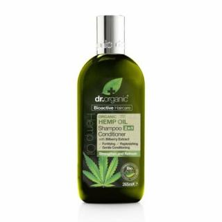 Dr. Organic 2in1 Sampon és hajkondicionáló bioaktív kendermagolajjal (265 ml)