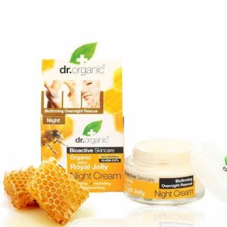 Dr. Organic Bio méhpempő öregedésgátló éjszakai krém (50 ml)