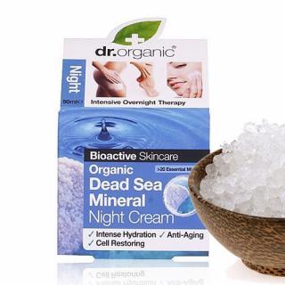 Dr. Organic Bio természetes Holt-tenger éjszakai arckrém (50 ml)