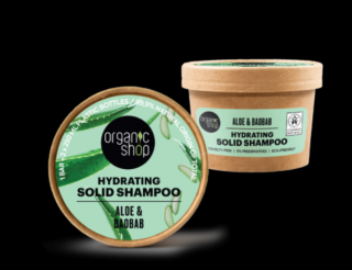 Organic Shop Hidratáló szilárd sampon - aloe vera, baobab (60 g)