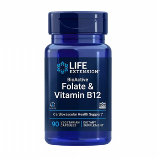 BioActive Folate  Vitamin B12 - Bioaktív Folsav és B12-vitamin (90 Veg Kapszula)