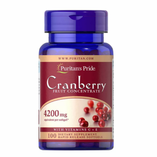 Cranberry Fruit Conc. With C  E 4200 mg (100 kapszula) - Áfonya Kivonat Koncentrátum Hozzáadott C-vitaminnal és E-vitaminnal