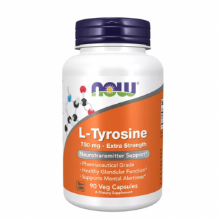 L-Tyrosine 750 mg, Extra Strength (90 veg kapszula) - L-Tirozin