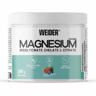 Magnesium Powder Bisglycinate Chealte and Citrate (bogyós-gyümölcsök 200 gr) - Magnézium por