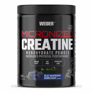 Micronized Creatine Monohydrate Powder (Kékmálnás rágógumi 300 gr) - Mikronizált Kreatin