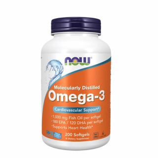 Omega-3 Molecularly Distilled Fish Oil (200 lágykapszula) - Molekulárisan desztillált halolaj