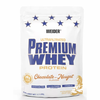 Premium Whey Protein (csokoládé nugát 500 gr) - alacsony szénhidrát- és zsírtartalmú több komponensű tejsavófehérje